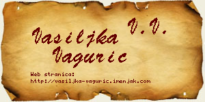 Vasiljka Vagurić vizit kartica